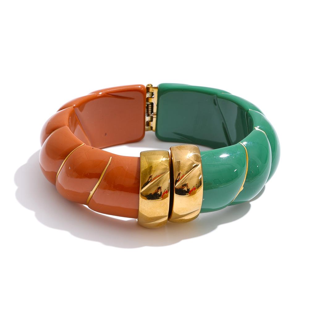 Yhpup 64mm Stainless Steel Exclusive Acrylic Resin Wide Bracelet Bangle Spring Summer Statement 2026 Wrist Jewelry Waterproof
Yhpup 64mm Stainless Steel Exclusive Acrylic Resin Wide Bracelet Bangle Spring Summer Statement 2026 Wrist Jewelry Waterproof