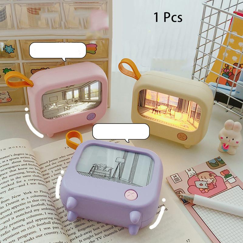 Два Юаня Маленький Ночник Зарядка от USB Свет Фото Декоративная Настольная Лампа