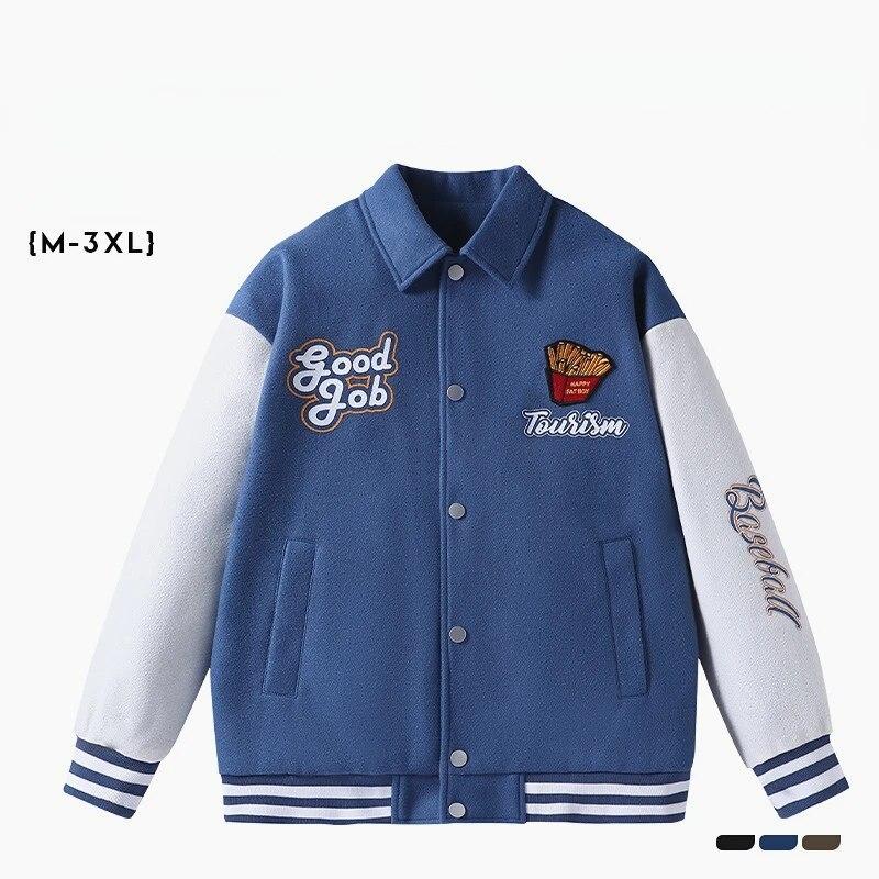 Winter Harajuku Bomber Jacket Men Woman Retro Loose College Style Printing Couple Baseball Jackets Solid Patchwork Autumn Coats 
Winter Harajuku Bomber Jacket Men Woman Retro Loose College Style Printing Couple Baseball Jackets Solid Patchwork Autumn Coats