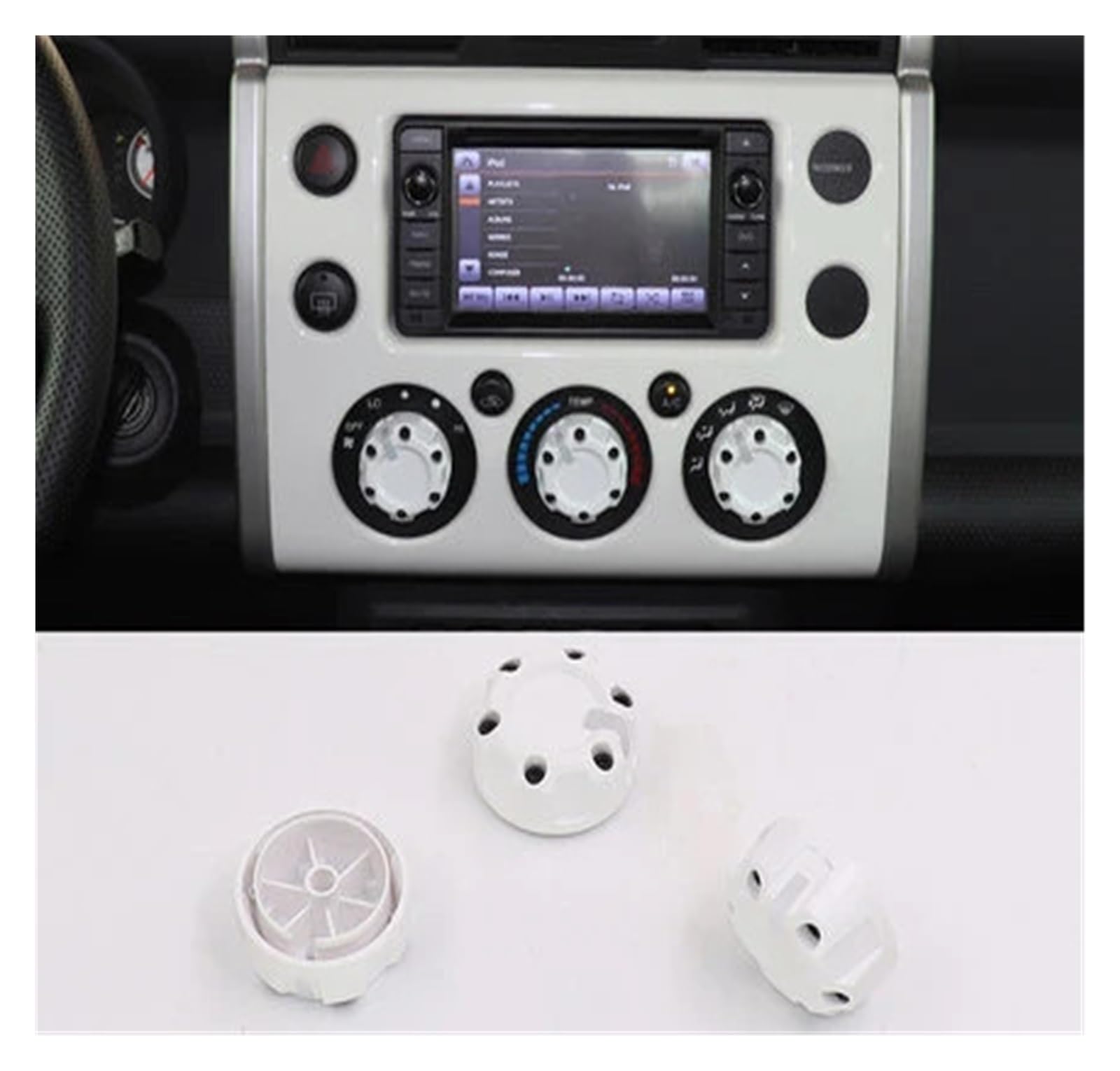 NIJIU Toyota FJ Cruiser Ручка кондиционера Модифицированная FJ Центральная консоль Декор интерьера Кнопка кондиционера Cruiser Совместимая (белый) One Size белый
NIJIU Toyota FJ Cruiser Ручка кондиционера Модифицированная FJ Центральная консоль Декор интерьера Кнопка кондиционера Cruiser Совместимая (белый) One Size белый