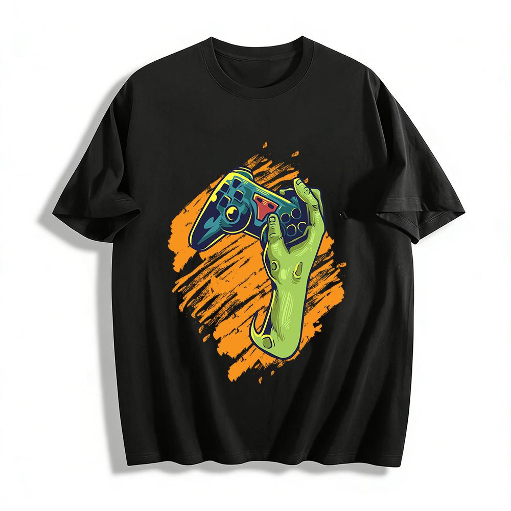Zombie Gamer Controller Print Tee Casual Loose Top For Game Fans Pure cotton T-shirt XXS
Zombie Gamer Controller Print Tee Casual Loose Top For Game Fans Pure cotton T-shirt XXS