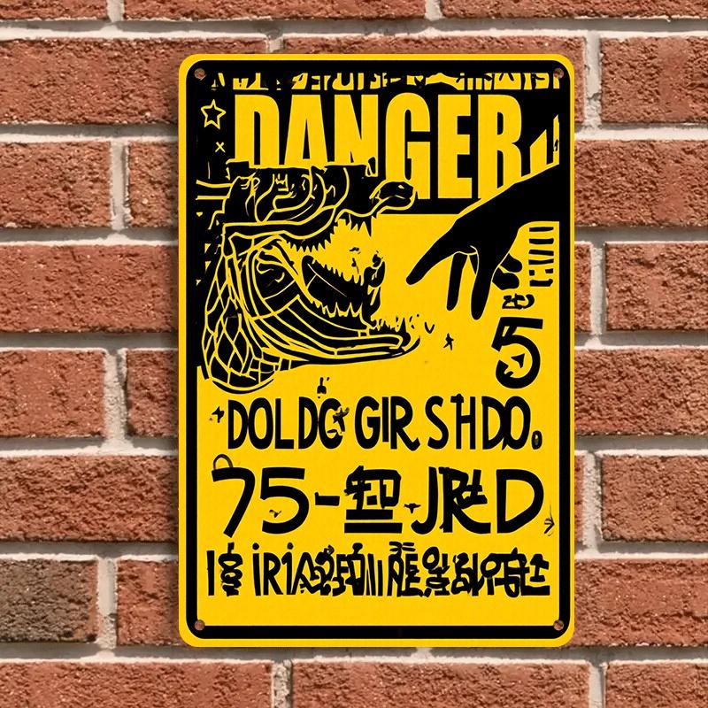 Danger warning crocodile tin painting, retro industrial style metal decorative sign, bar/internet cafe wall decoration, 2D flat (as the picture,20x30cm)
Danger warning crocodile tin painting, retro industrial style metal decorative sign, bar/internet cafe wall decoration, 2D flat (as the picture,20x30cm)
