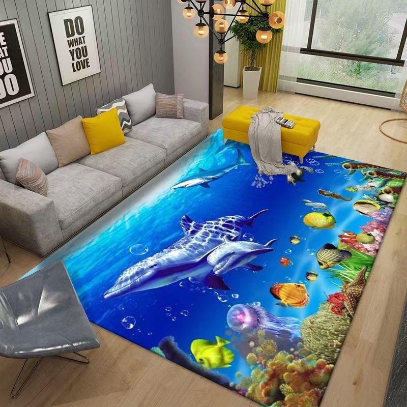 Ковер Гостиная Спальня Журнальный столик Диван Напольный коврик Прямоугольный Милый Комнатный Прикроватный ковер 80 * 120cm