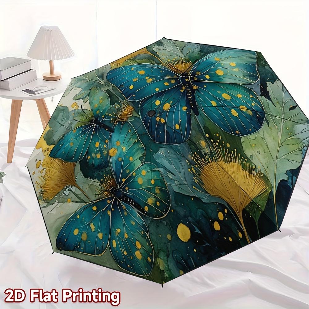 1pc Automatic Open/Close Umbrella with Blue Butterflies & Blossoming Flowers - 8-Rib Compact Folding Umbrella, Automatic Open/ (as the picture,Iron&8K)
1pc Automatic Open/Close Umbrella with Blue Butterflies & Blossoming Flowers - 8-Rib Compact Folding Umbrella, Automatic Open/ (as the picture,Iron&8K)
