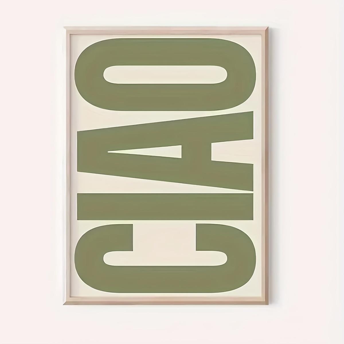 Chic Ciao Retro Green Canvas Wall Art - Frameless Minimalist Poster for Home & Office Decor, Unique 20x30cm No Frame
Chic Ciao Retro Green Canvas Wall Art - Frameless Minimalist Poster for Home & Office Decor, Unique 20x30cm No Frame