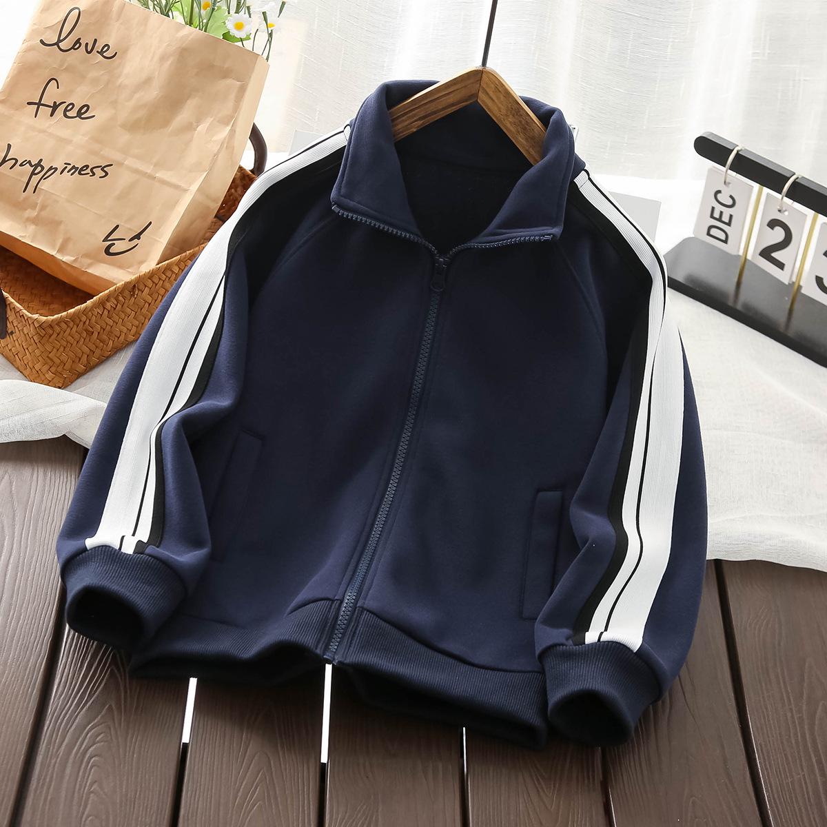 Осенняя модная куртка для мальчиков - Воротник-стойка, полосатая молния, повседневный спортивный стиль для больших мальчиков 120 темно-синий
Осенняя модная куртка для мальчиков - Воротник-стойка, полосатая молния, повседневный спортивный стиль для больших мальчиков 120 темно-синий