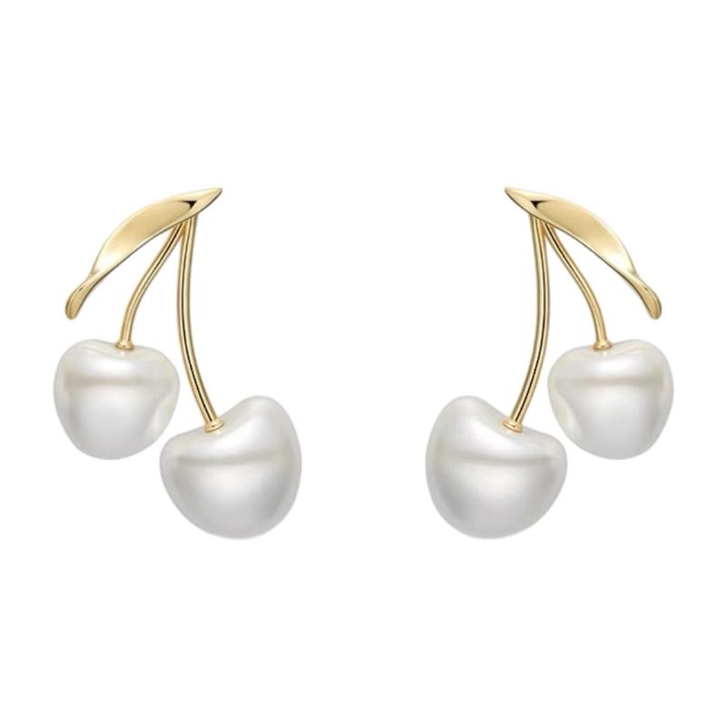French Style Cherries Pearls Earrings Unique Cream Cherries Pearls Earrings For Sensitive Skin Daily Wear Special Occasions 1
French Style Cherries Pearls Earrings Unique Cream Cherries Pearls Earrings For Sensitive Skin Daily Wear Special Occasions 1