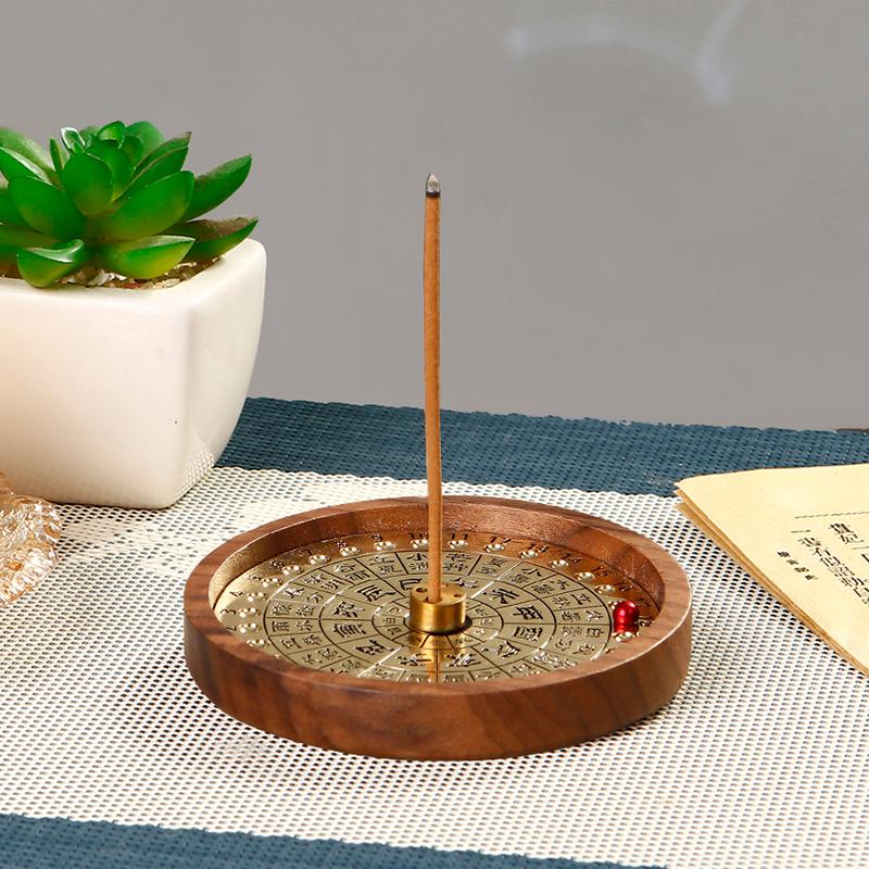 Chinese Calendar Incense Burner 4-Hole Brass Incense Holder with Wooden Ash Tray Buddhism Supplies Home Decor
Chinese Calendar Incense Burner 4-Hole Brass Incense Holder with Wooden Ash Tray Buddhism Supplies Home Decor