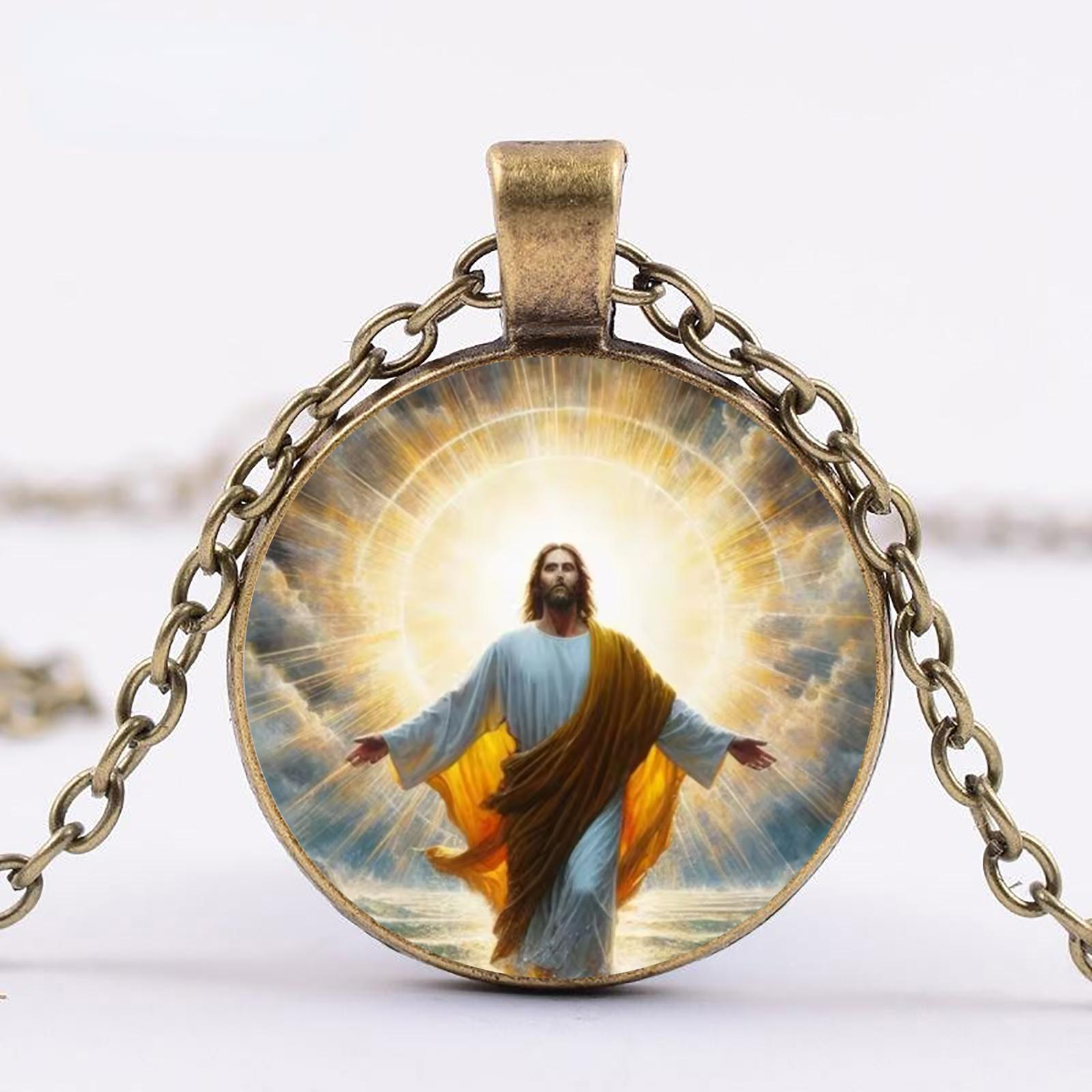 Ожерелье с Иисусом, вера, святой, ожерелье-хранитель, стеклянная подвеска, подходит для повседневной носки, унисекс
Ожерелье с Иисусом, вера, святой, ожерелье-хранитель, стеклянная подвеска, подходит для повседневной носки, унисекс