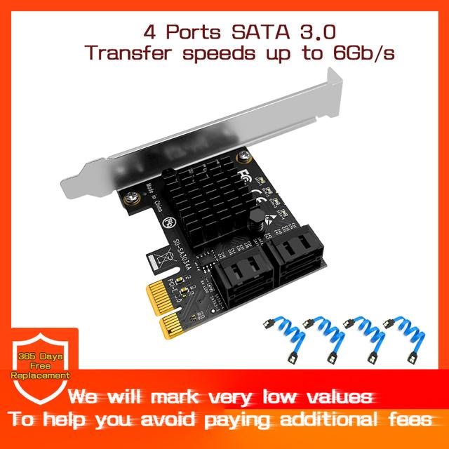 6/4 Port PCIE SATA 3.0 Card PCI Express SATA3 Controller Card 6Gbps Internal Adapter Converter PCI SATA 3.0 Expansion Card Riser коричневий
6/4 Port PCIE SATA 3.0 Card PCI Express SATA3 Controller Card 6Gbps Internal Adapter Converter PCI SATA 3.0 Expansion Card Riser коричневий