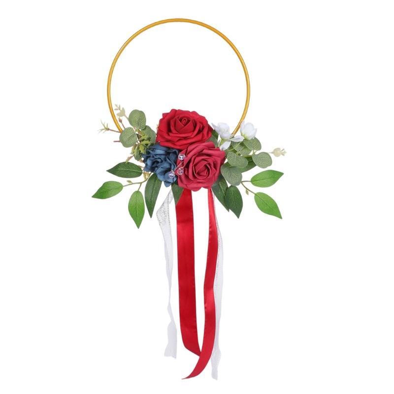 Sturdy Iron Frame Artificial Rose Wreath Realistic Flower For Indoor Outdoor Decoration Floral Garland Ornament бордовый
Sturdy Iron Frame Artificial Rose Wreath Realistic Flower For Indoor Outdoor Decoration Floral Garland Ornament бордовый