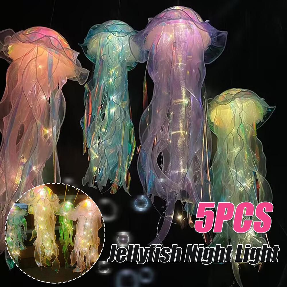 5PCS Jellyfish Lamp Portable Flower Lamp Jellyfish Wind Chimes Bedroom Night Light Hanging Lantern Home Decoration Birthday Gift 5PCS
5PCS Jellyfish Lamp Portable Flower Lamp Jellyfish Wind Chimes Bedroom Night Light Hanging Lantern Home Decoration Birthday Gift 5PCS