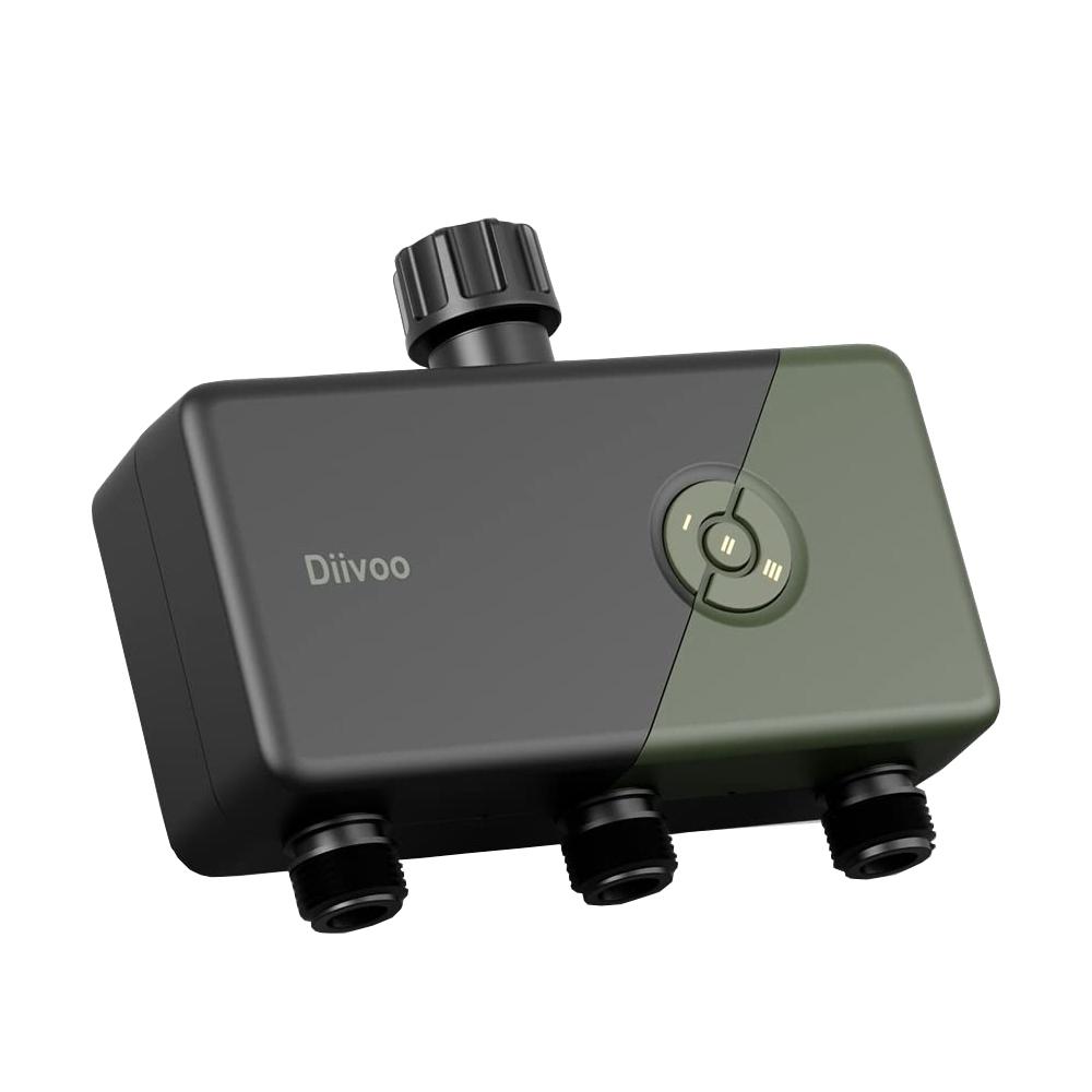 Diivoo Garden WiFi Таймер воды 3 зоны, интеллектуальный таймер полива с дистанционным управлением, автоматический ручной полив для сада, двора и газона
Diivoo Garden WiFi Таймер воды 3 зоны, интеллектуальный таймер полива с дистанционным управлением, автоматический ручной полив для сада, двора и газона