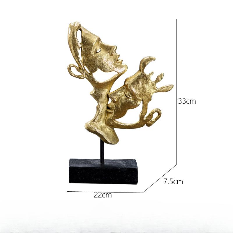 Европейская пара Золотая маска Украшения Silence Is Gold Смола Craft Офисный стол Шкаф Домашнее украшение
Европейская пара Золотая маска Украшения Silence Is Gold Смола Craft Офисный стол Шкаф Домашнее украшение