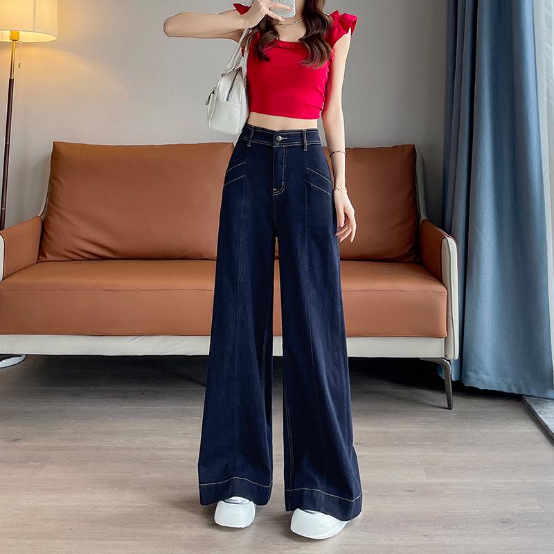Women s Elastic High Waist Denim Blue Wide Leg Jeans - Spring/Summer 2025 Straight Leg Petite Long Pants Small
Women s Elastic High Waist Denim Blue Wide Leg Jeans - Spring/Summer 2025 Straight Leg Petite Long Pants Small