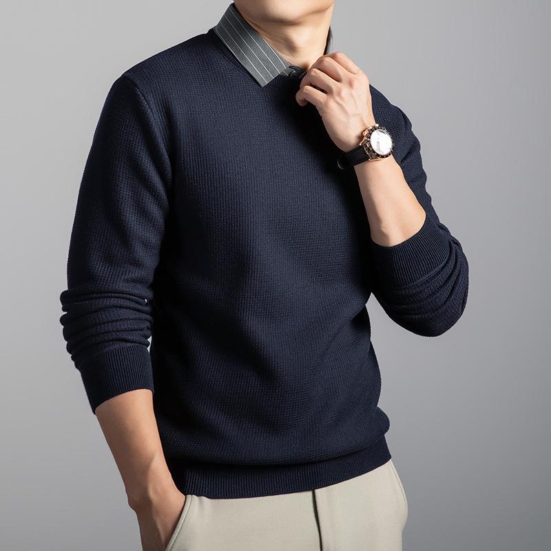 Hengyuan Men s Winter Knitwear: Two-Piece Velvet-Lined Sweater Shirt, Long Sleeve, Warm Business Casual. XXL (150-170 Jin)
Hengyuan Men s Winter Knitwear: Two-Piece Velvet-Lined Sweater Shirt, Long Sleeve, Warm Business Casual. XXL (150-170 Jin)