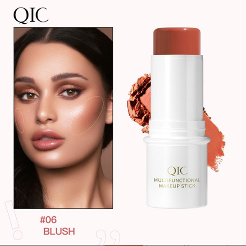 Многофункциональная косметическая ручка QIC, пудра, румяна, глянцевая косметическая ручка, жемчужный свет, тонкая блестящая матовая осветляющая ручка для теней для макияжа лица