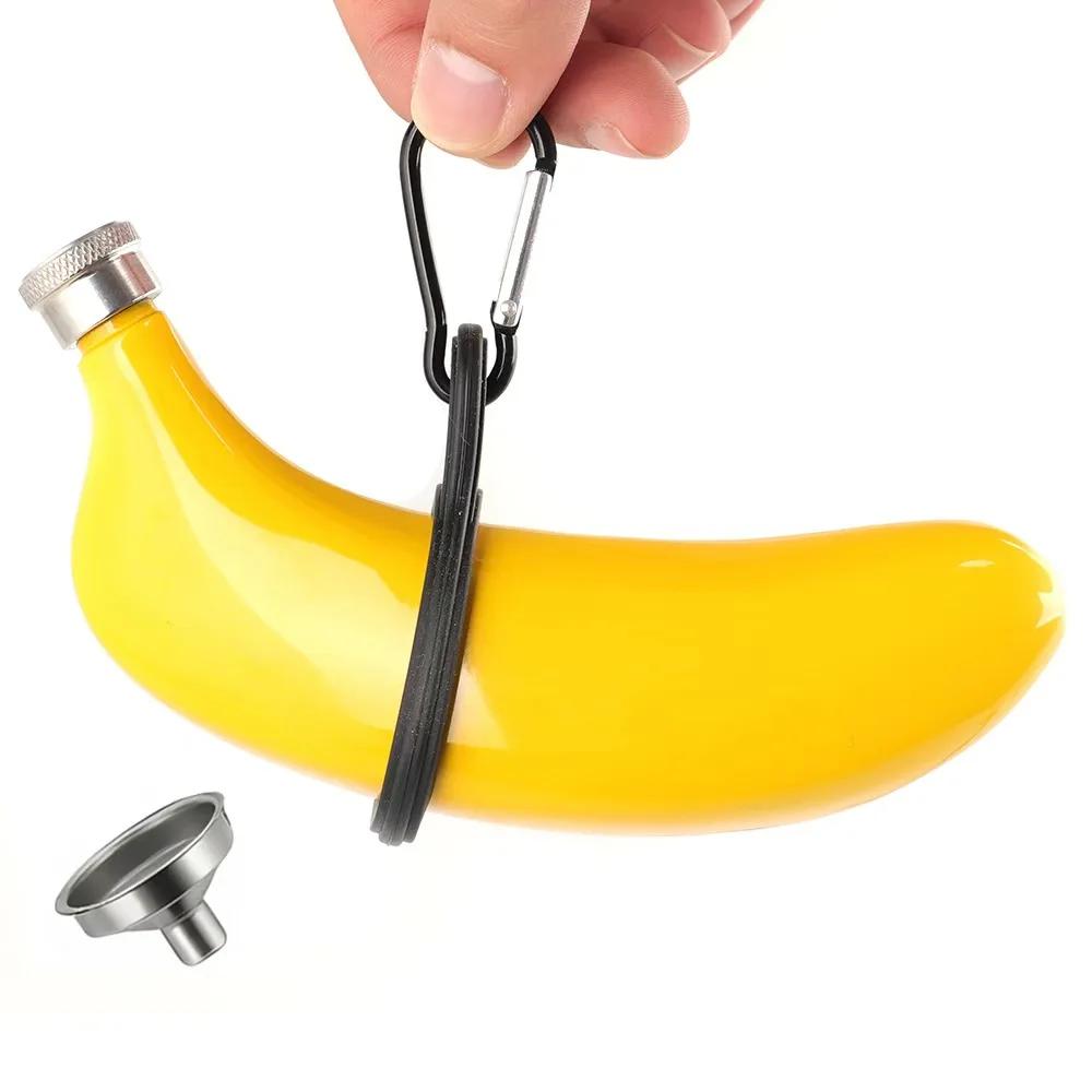 5Oz Banana Shaped 304 Stainless Steel Flask - Outdoor Cup with Bracket Hook and Funnel for Camping чорний
5Oz Banana Shaped 304 Stainless Steel Flask - Outdoor Cup with Bracket Hook and Funnel for Camping чорний