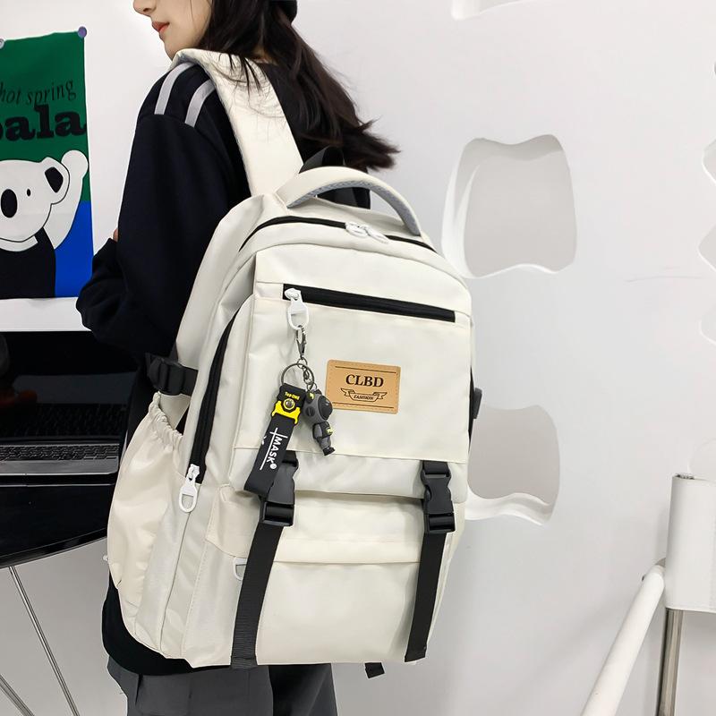 New backpack college junior high school student schoolbag outdoor leisure simple large-capacity backpack білий
New backpack college junior high school student schoolbag outdoor leisure simple large-capacity backpack білий