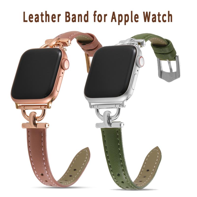Leather Slim Watchband For Apple Watch Band 41MM 45MM 40mm 44mm 38mm 42mm Series 7 SE 6 5 4 3 2 1 Woman Thin Correa Wrist Strap 38 or 40 or 41mm
Leather Slim Watchband For Apple Watch Band 41MM 45MM 40mm 44mm 38mm 42mm Series 7 SE 6 5 4 3 2 1 Woman Thin Correa Wrist Strap 38 or 40 or 41mm
