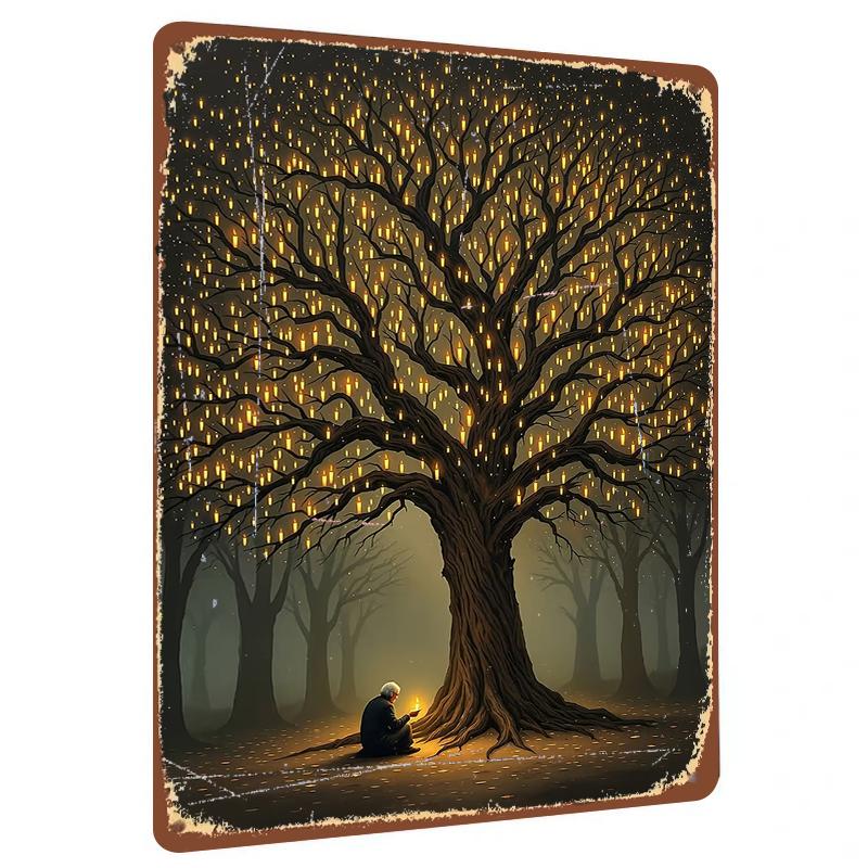 Old Man Candlelight Wishing Tree Metal Iron Painting Home Decor Living Room Wall Art Modern Minimalist Unframed Hanging Painting 20x30cm(7.8x11.8inch)
Old Man Candlelight Wishing Tree Metal Iron Painting Home Decor Living Room Wall Art Modern Minimalist Unframed Hanging Painting 20x30cm(7.8x11.8inch)