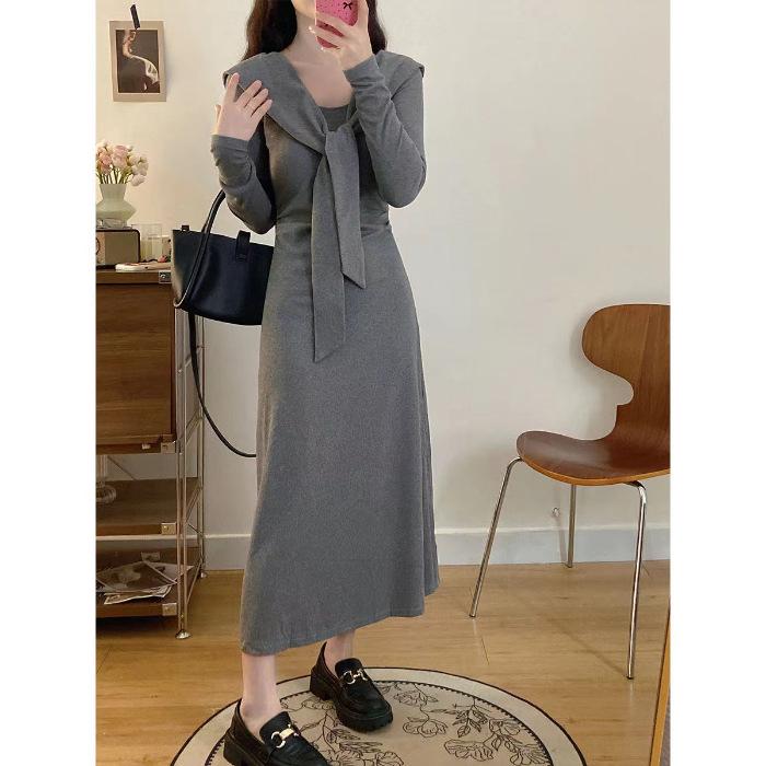 Plus Size Autumn/Winter Shawl Dress with Cinched Waist and Long Sleeves XX-Large серый
Plus Size Autumn/Winter Shawl Dress with Cinched Waist and Long Sleeves XX-Large серый