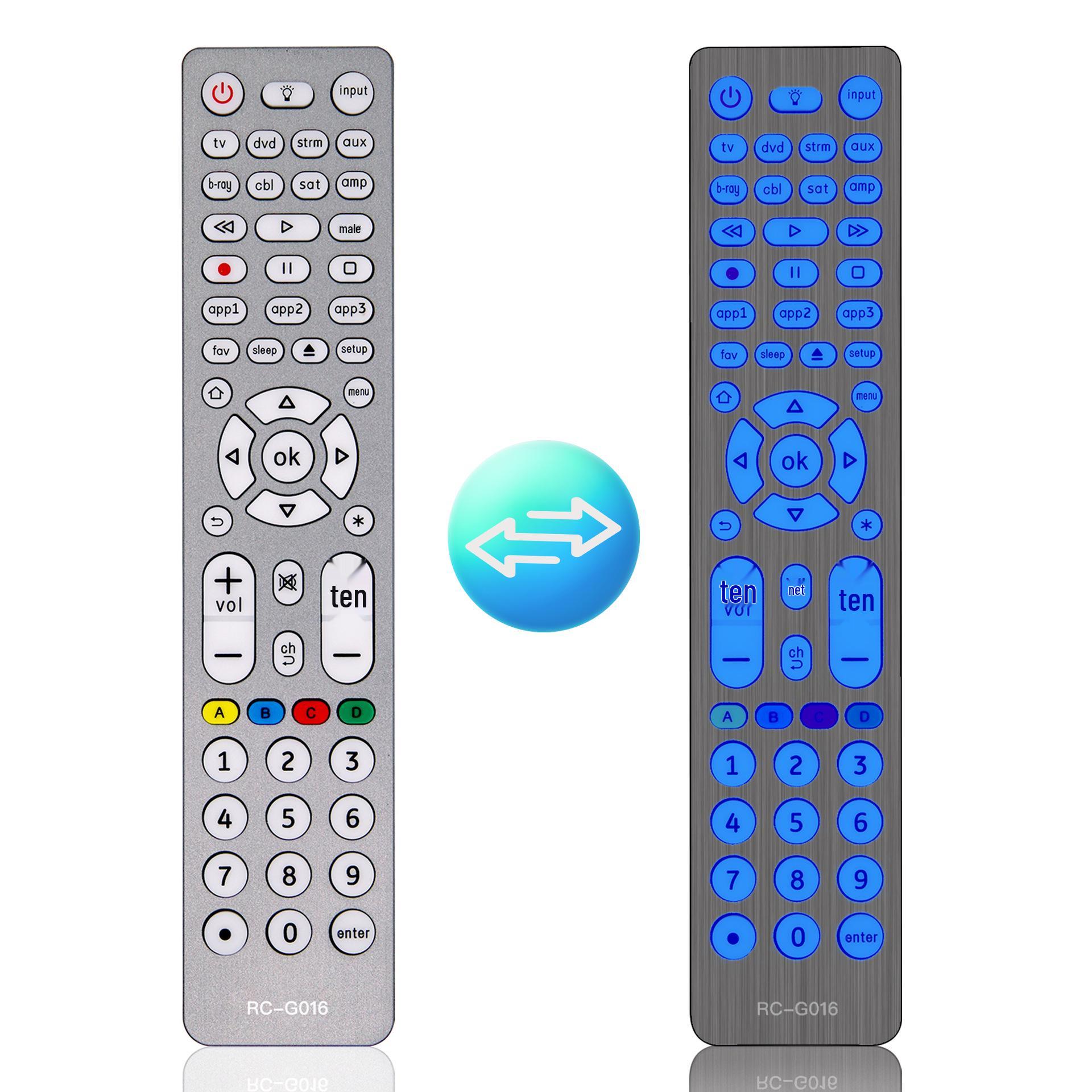 G016 Universal Backlit 8-in-1 TV Remote Control 20 x 4.3 x 2 cm
G016 Universal Backlit 8-in-1 TV Remote Control 20 x 4.3 x 2 cm