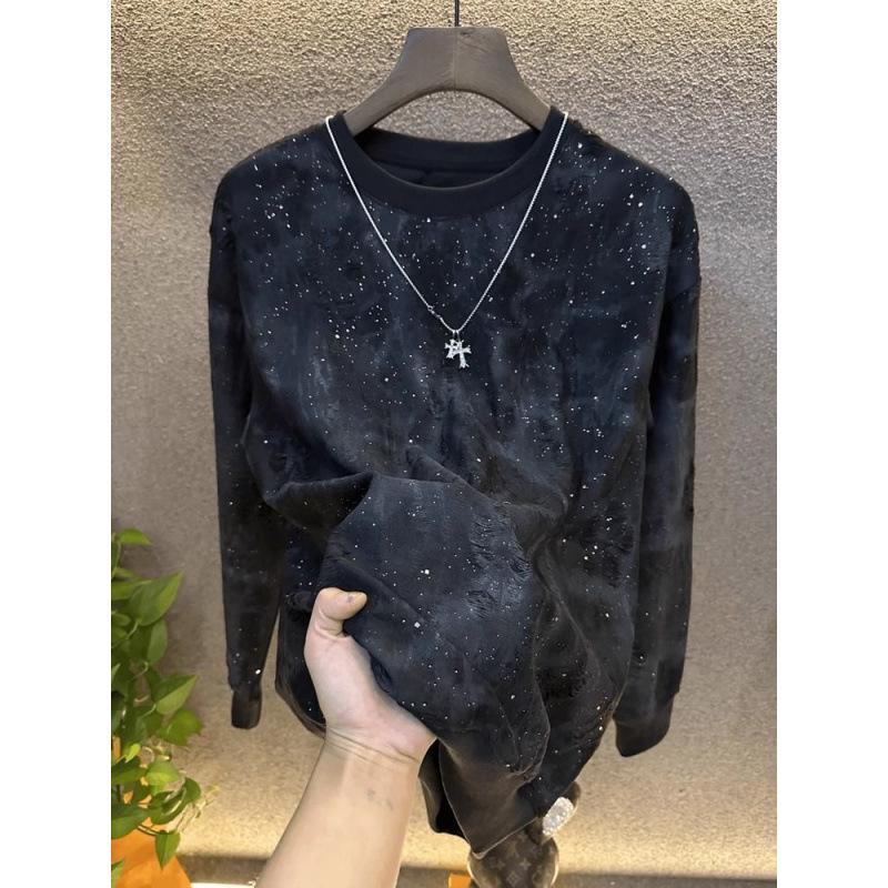 New Men s Fashion Versatile Rhinestone Velvet Hoodie: Trendy Distressed Long Sleeve for Spring & Autumn M
New Men s Fashion Versatile Rhinestone Velvet Hoodie: Trendy Distressed Long Sleeve for Spring & Autumn M