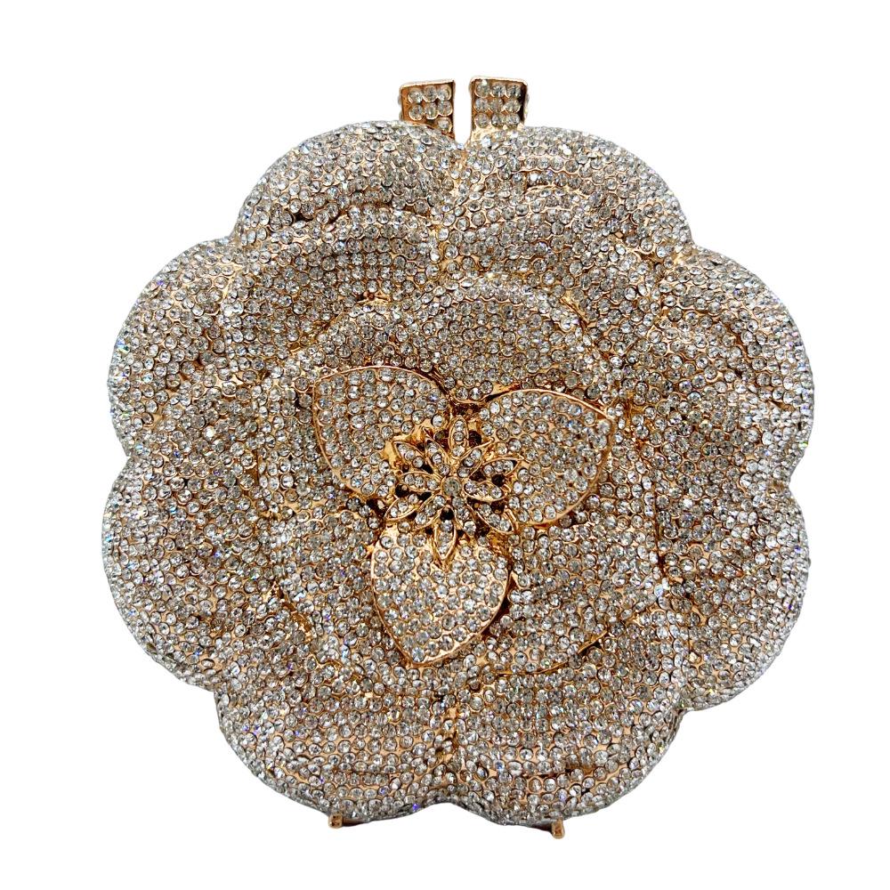 Elegant Rhinestone Flower Evening Clutch - Sparkling 3D Floral Design for Weddings & Banquets
Elegant Rhinestone Flower Evening Clutch - Sparkling 3D Floral Design for Weddings & Banquets