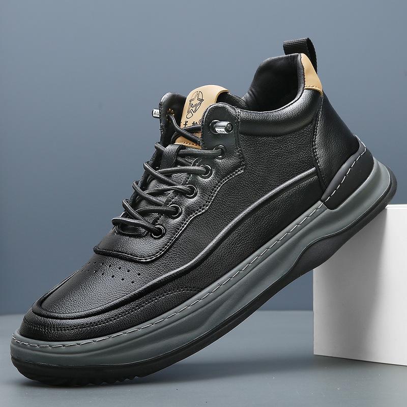 New leather board shoes men s high-top velvet warm cotton shoes trendy versatile men s European station wide head casual shoes 38
New leather board shoes men s high-top velvet warm cotton shoes trendy versatile men s European station wide head casual shoes 38