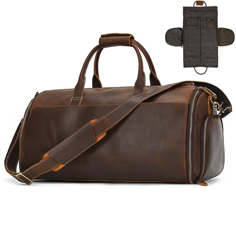 Crazy Horse Leather Travel Bag for Suits Shoes Garment Genuine Leather Man Folding Suit Bag Business Travel Bags On Luggage
Crazy Horse Leather Travel Bag for Suits Shoes Garment Genuine Leather Man Folding Suit Bag Business Travel Bags On Luggage