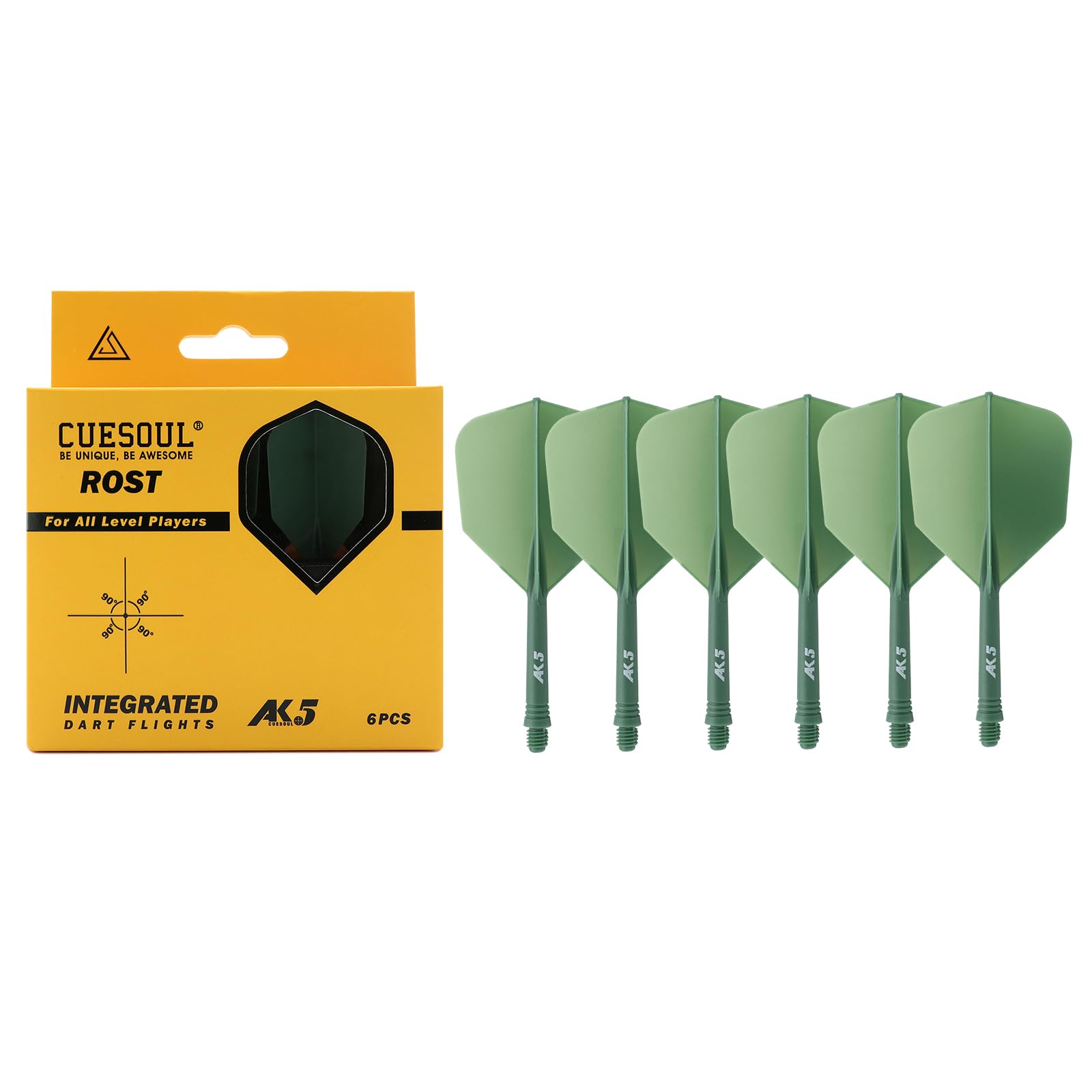 CUESOUL ROST Series Shaft Integrated Flight Big Wing Shape M Size Set of 6 Dark Green (2-CSAK-53YS)
CUESOUL ROST Series Shaft Integrated Flight Big Wing Shape M Size Set of 6 Dark Green (2-CSAK-53YS)