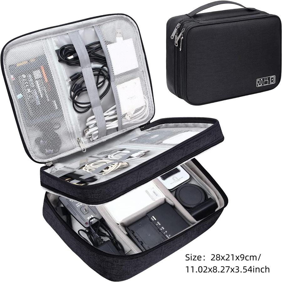 Portable Electronics Organizer Bag Zipper Case for Data Cables Charger Hard Drive чорний
Portable Electronics Organizer Bag Zipper Case for Data Cables Charger Hard Drive чорний