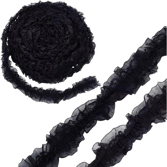 10.94 Yards Ruffle Ribbon 1.57 Inch Pleated Elastic Lace Ruffle Trim Polyester Flower Elastic Lace Trim Double Layer Pleated Chiffon Elastic Trimming
10.94 Yards Ruffle Ribbon 1.57 Inch Pleated Elastic Lace Ruffle Trim Polyester Flower Elastic Lace Trim Double Layer Pleated Chiffon Elastic Trimming