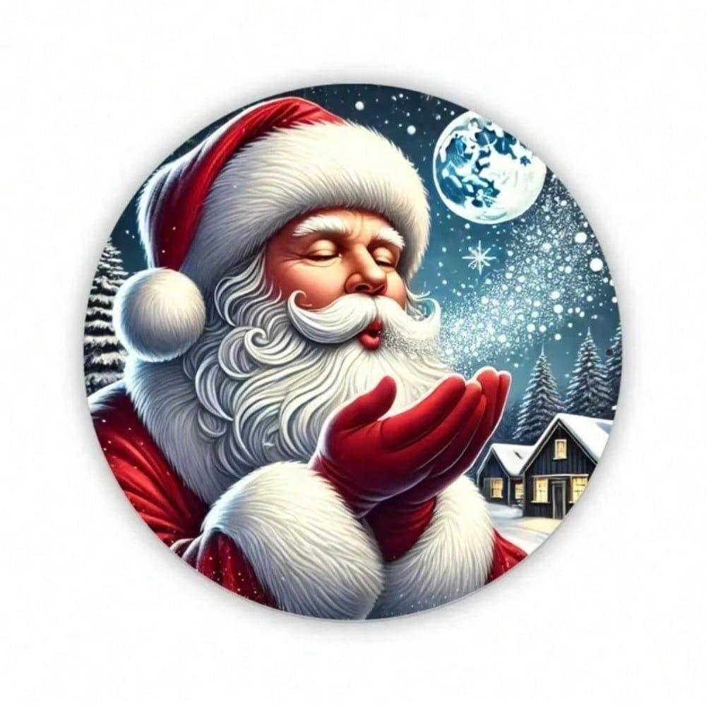 Vintage Santa Claus Metal Wall Art, Christmas Decor with Snowflake Moon for Living Room Farmhouse
Vintage Santa Claus Metal Wall Art, Christmas Decor with Snowflake Moon for Living Room Farmhouse