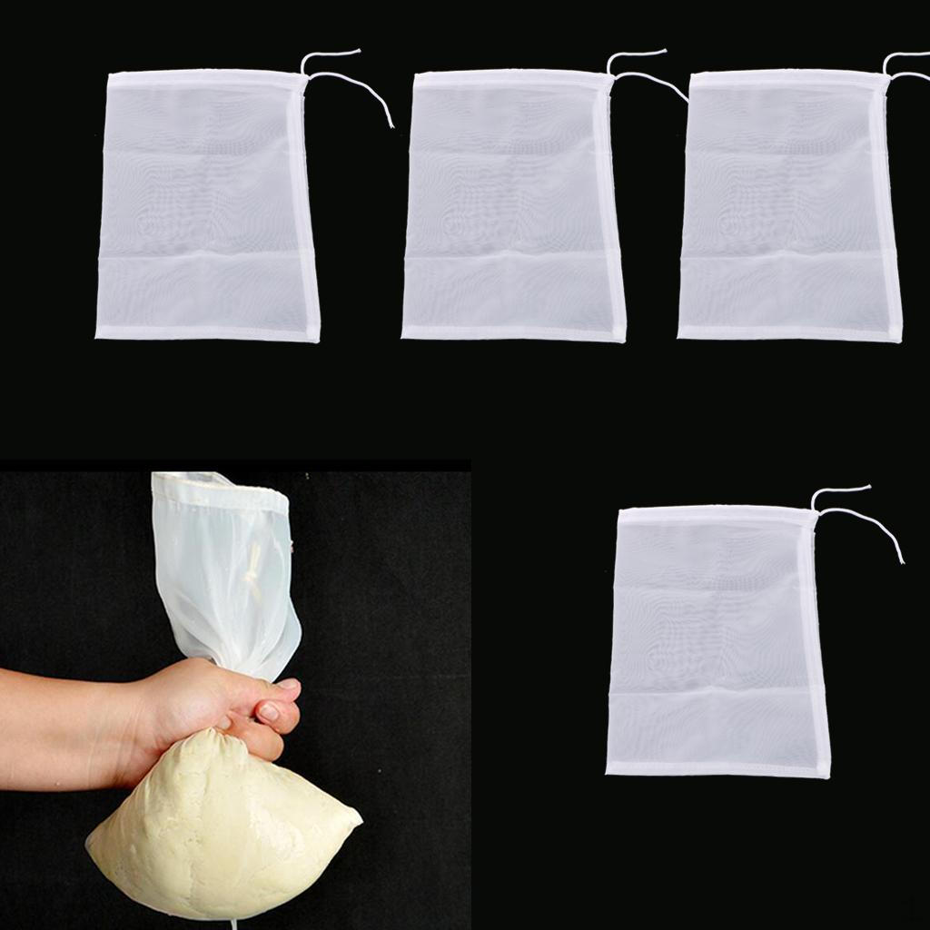 4 Pcs Juice Reusable Nylon Mesh Strainer Filter Bag 15x20cm
4 Pcs Juice Reusable Nylon Mesh Strainer Filter Bag 15x20cm
