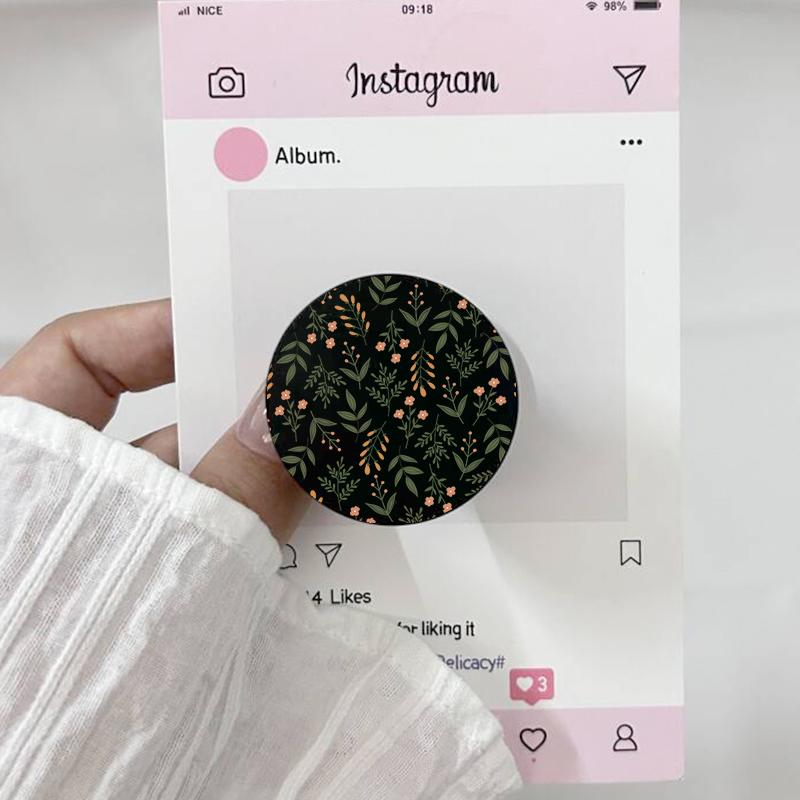 Retro Floral Pattern Phone Stand Holder Griptok for IPhone 17 16 15 Samsung Huawei Xiaomi INS Korean Flower Leaves Black Bracket
Retro Floral Pattern Phone Stand Holder Griptok for IPhone 17 16 15 Samsung Huawei Xiaomi INS Korean Flower Leaves Black Bracket