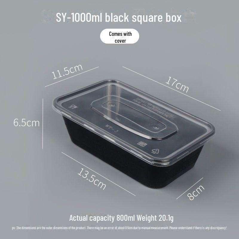 Чорний Прямокутний Одноразовий Ланч-бокс з Прозорою Кришкою - Безкоштовна Доставка 50 Sets
Чорний Прямокутний Одноразовий Ланч-бокс з Прозорою Кришкою - Безкоштовна Доставка 50 Sets