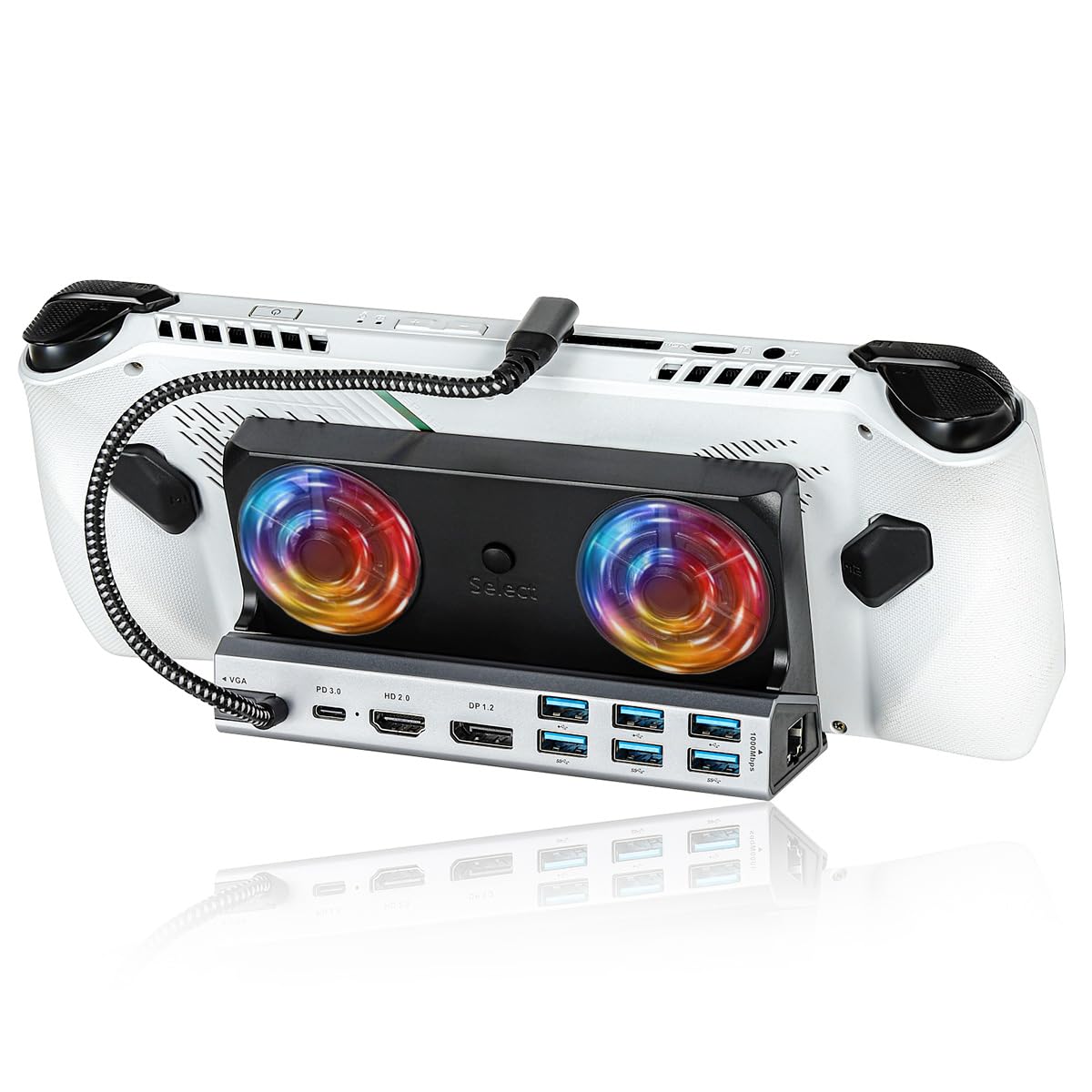 11in1 DOCKING STATION Compatible Docking Station Small Gaming Dock Cooling Charging Stand Compatible with 2 Screens Steam Deck ROG Ally Legion GO MSI
11in1 DOCKING STATION Compatible Docking Station Small Gaming Dock Cooling Charging Stand Compatible with 2 Screens Steam Deck ROG Ally Legion GO MSI