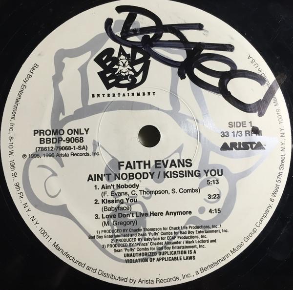 12inch Record FAITH EVANS - Ain t Nobody / Kissing You BBDP9068 Bad Boy Enterta 1996 US Rap & Hip-Hop/R&B Used
12inch Record FAITH EVANS - Ain t Nobody / Kissing You BBDP9068 Bad Boy Enterta 1996 US Rap & Hip-Hop/R&B Used