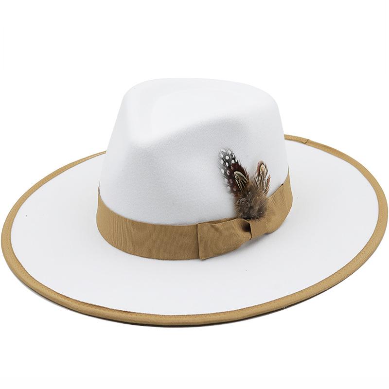 Large Brim Wool Cloche Hat with Feather Accent Formal Events Womens Fashion Headgear M 56-58cm білий
Large Brim Wool Cloche Hat with Feather Accent Formal Events Womens Fashion Headgear M 56-58cm білий