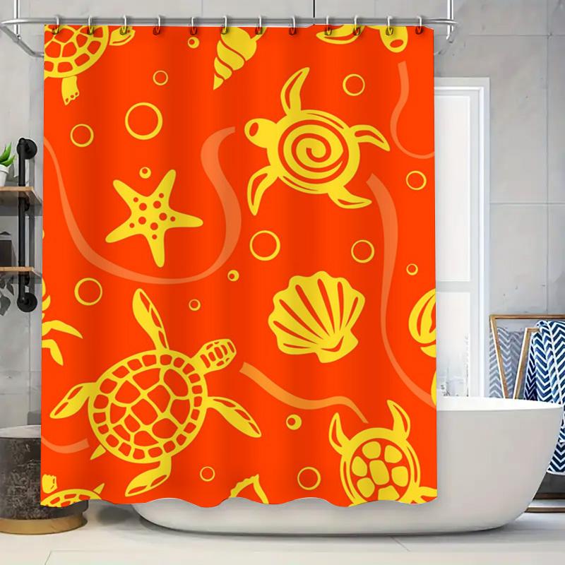 Underwater Life Turtle Starfish Shower Curtain Orange Yellow Print Waterproof Fabric Bathroom Decor Shrinkproof Liner Set For Ho W60H190(CM)-1 Pcs
Underwater Life Turtle Starfish Shower Curtain Orange Yellow Print Waterproof Fabric Bathroom Decor Shrinkproof Liner Set For Ho W60H190(CM)-1 Pcs