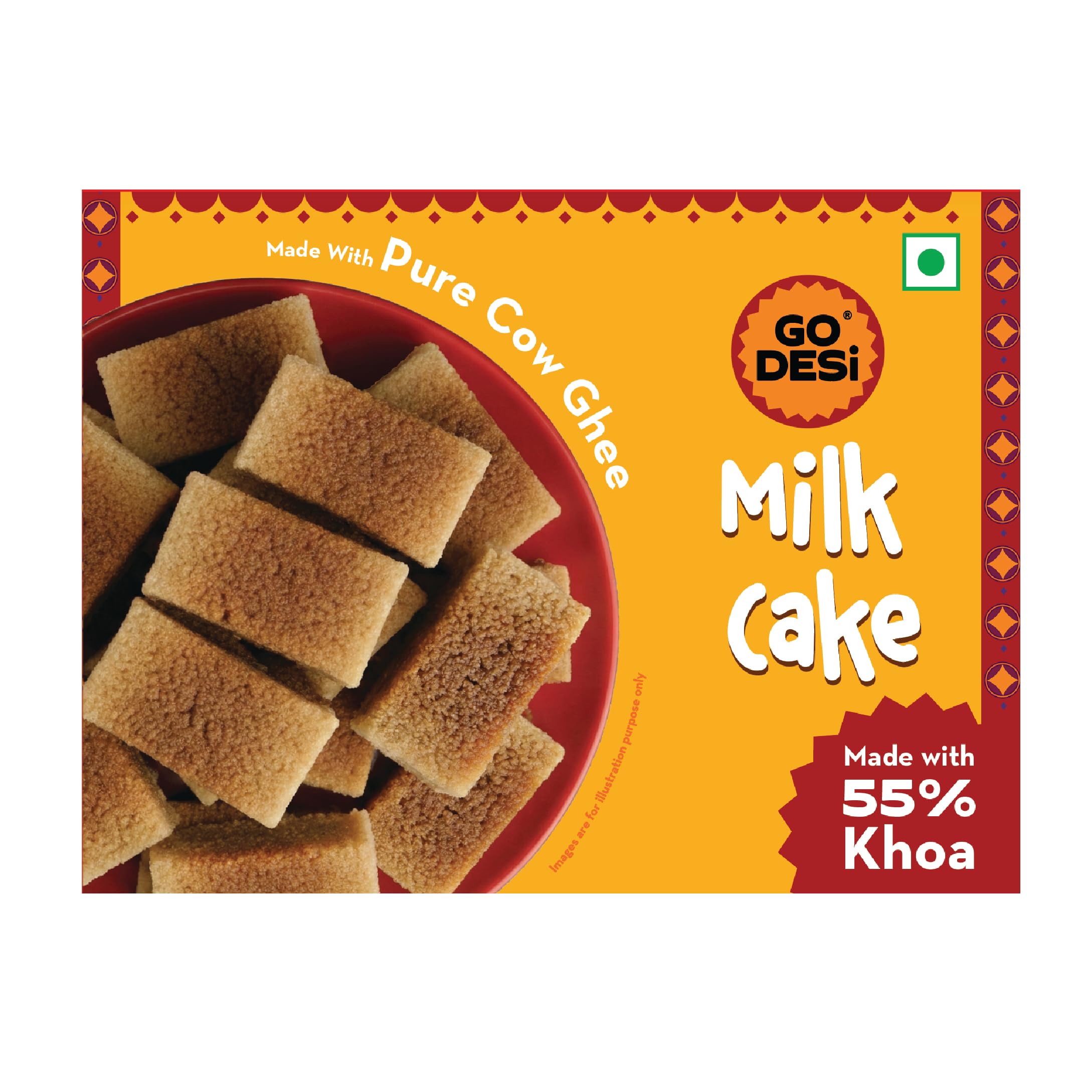 GO DESi - Cow Ghee Milk Cake with 55% Khoa | Doodh Peda | Made with Milk Solids | Indian Mithai | Sweets Gift Pack | 180 grams
GO DESi - Cow Ghee Milk Cake with 55% Khoa | Doodh Peda | Made with Milk Solids | Indian Mithai | Sweets Gift Pack | 180 grams
