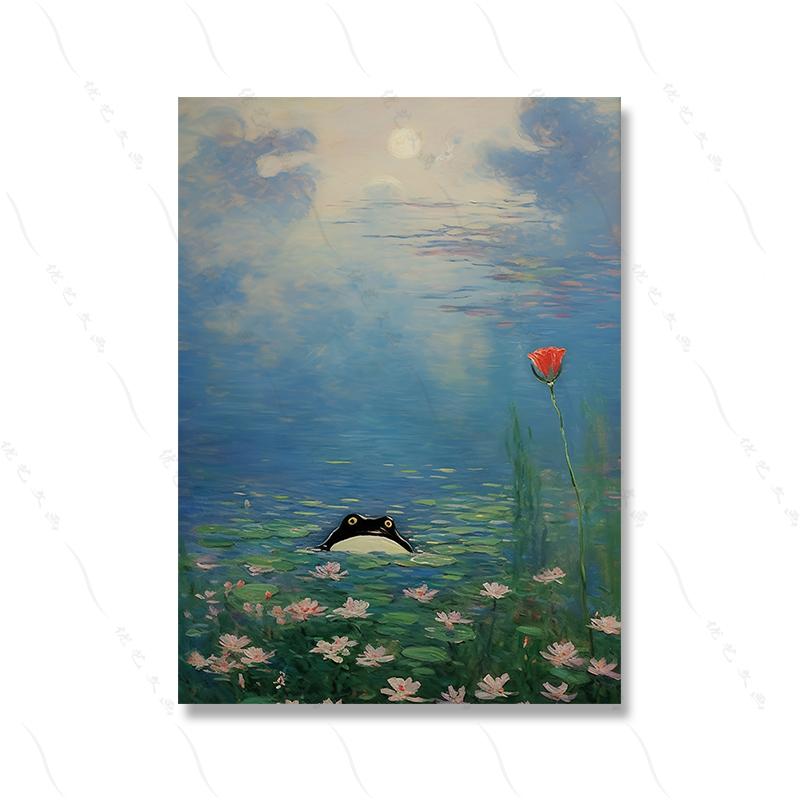 Летний лотос пруд лягушка Моне водяная лилия животное плакат печать ночной вид настенное искусство цветочная картина на холсте забавная комната домашний декор 21x30cm No Framed
Летний лотос пруд лягушка Моне водяная лилия животное плакат печать ночной вид настенное искусство цветочная картина на холсте забавная комната домашний декор 21x30cm No Framed