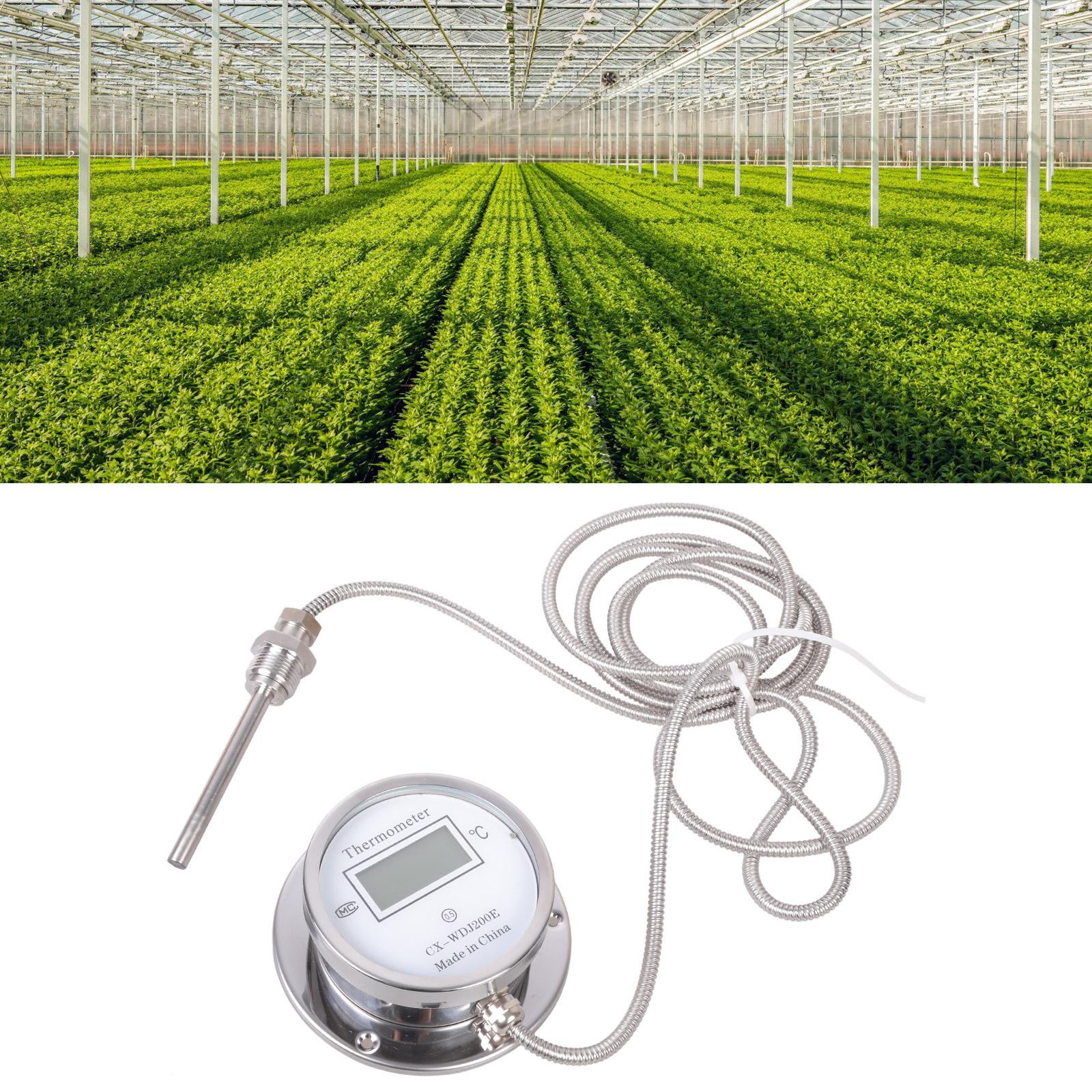 Heavy Duty Threaded Digital Thermometers Corrosion Resistant Flexible Probes Waterproof Temperature Meter for Boiler 1 Meter
Heavy Duty Threaded Digital Thermometers Corrosion Resistant Flexible Probes Waterproof Temperature Meter for Boiler 1 Meter