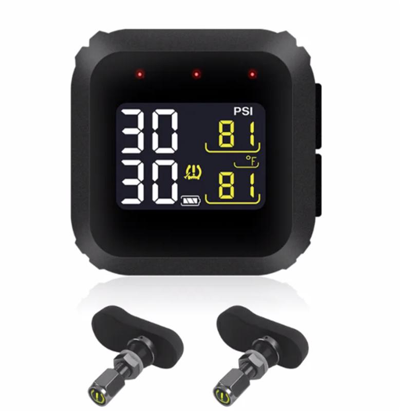 LEEPEE мотоциклетная система контроля давления в шинах TPMS в реальном времени, внешние датчики, водонепроницаемый ЖК-дисплей, M3 Moto, беспроводная связь