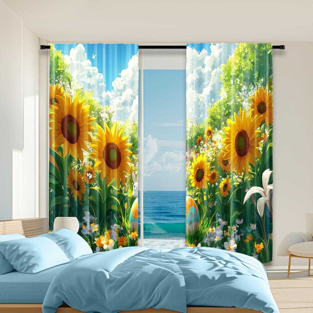 Set Of 2 Versatile Polyester Transparent Curtains Home Decoration Easter Bunny Egg Use Bedrooms Living Rooms Made Great Room Window Treatment W100*H70(CM)-Hooks&2PCS
Set Of 2 Versatile Polyester Transparent Curtains Home Decoration Easter Bunny Egg Use Bedrooms Living Rooms Made Great Room Window Treatment W100*H70(CM)-Hooks&2PCS