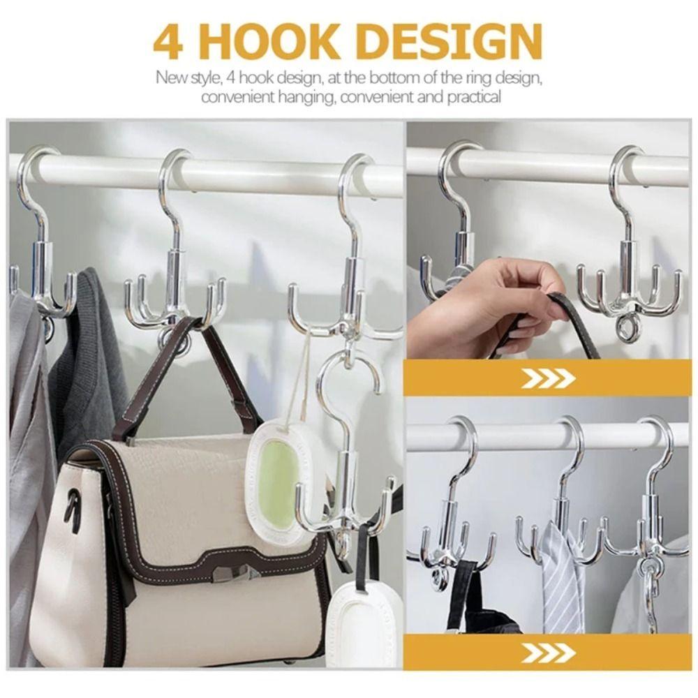 5 PCS 4 Claws Coat Hanger Belt Organizer Scarf Storage Rack Rotating Clothes Hook Space Saving срібний
5 PCS 4 Claws Coat Hanger Belt Organizer Scarf Storage Rack Rotating Clothes Hook Space Saving срібний