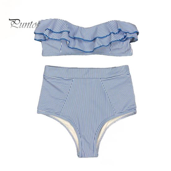 Женский комплект бикини из 2 предметов с оборками, бюстгальтер-бандо с подкладкой и высокой талией, комплект трусов с полосатым принтом, пляжная одежда XL
Женский комплект бикини из 2 предметов с оборками, бюстгальтер-бандо с подкладкой и высокой талией, комплект трусов с полосатым принтом, пляжная одежда XL