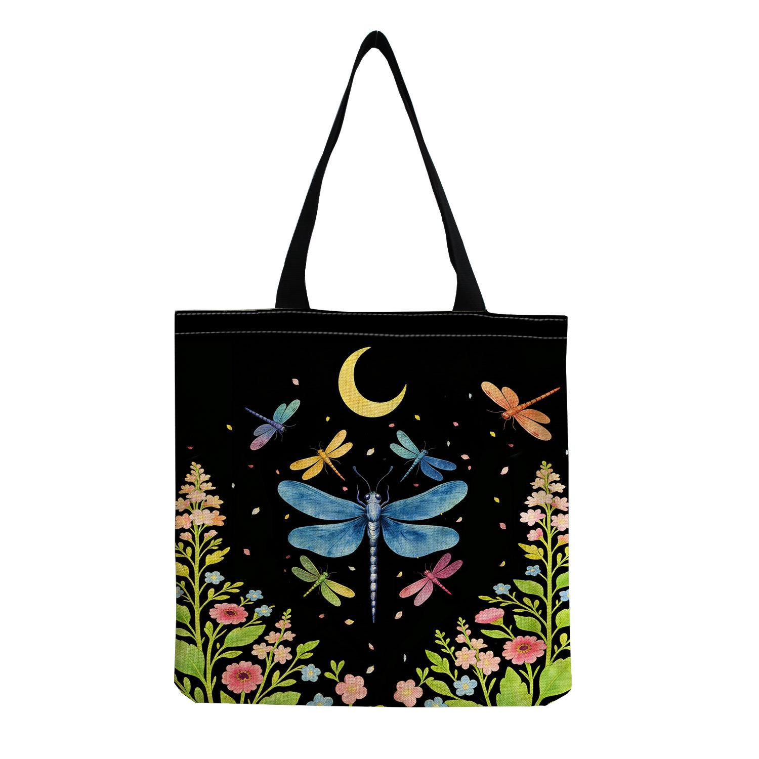 Women Vintage Linen Tote Bag - Large Capacity Dragonfly Print Shoulder Handbag for Casual & Grocery Shopping KTB hmk2808
Women Vintage Linen Tote Bag - Large Capacity Dragonfly Print Shoulder Handbag for Casual & Grocery Shopping KTB hmk2808